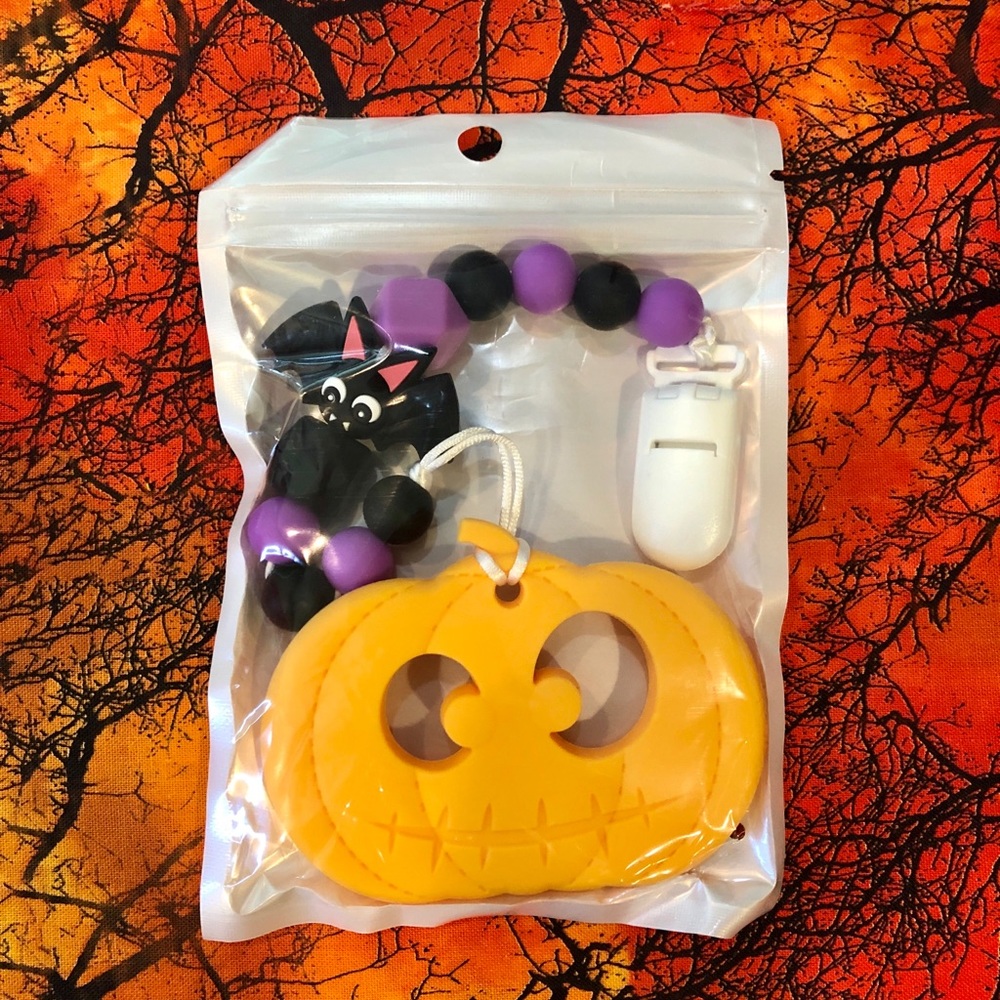 Kids Halloween silicone teether / chew beads